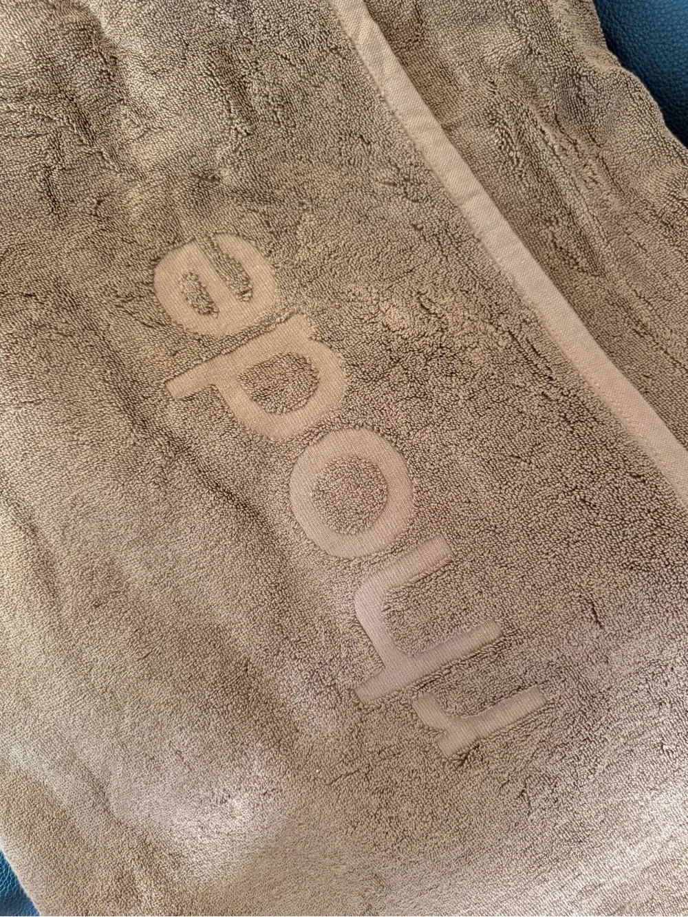 RHODE Brown Logo Jacquard terry Bath Towel